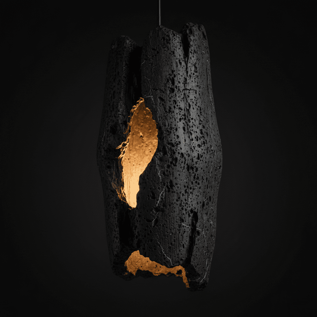 Textura profunda de carbón activado que absorbe ondas y energías